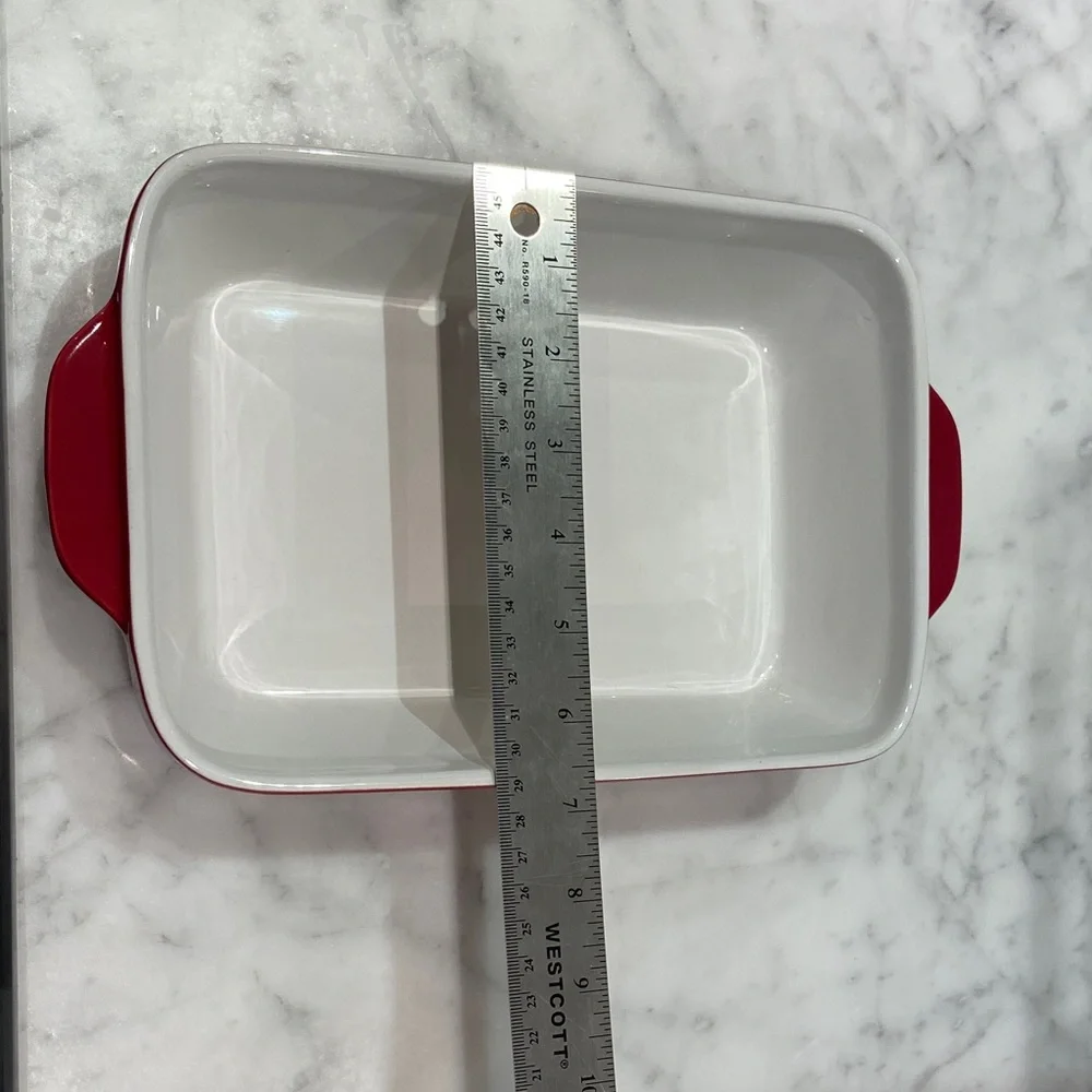 Kitchenaid 9”x 6”Red Ceramic Baking Dish - Picture 4 of 9